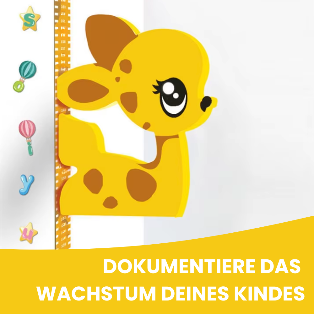 3D-Wandaufkleber mit Messskala – Wachstum messen mit Spaß und Erinnerungen